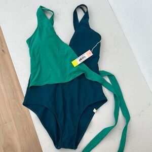 Summersalt Green and Teal One Piece Swimsuit